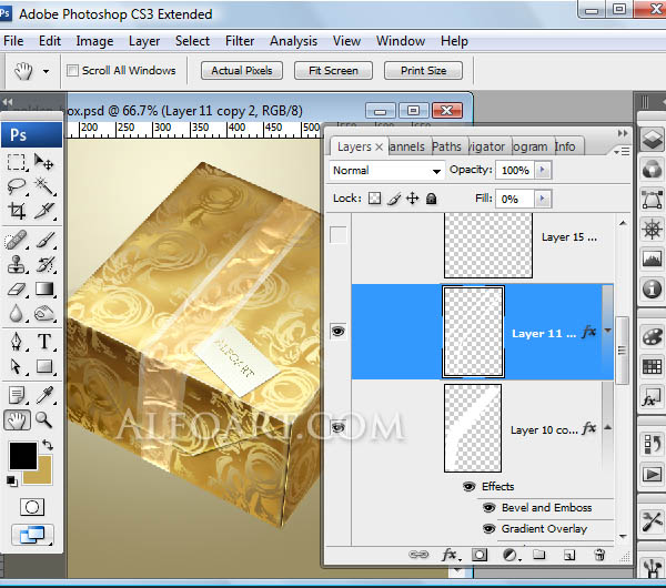 golden foil gift box